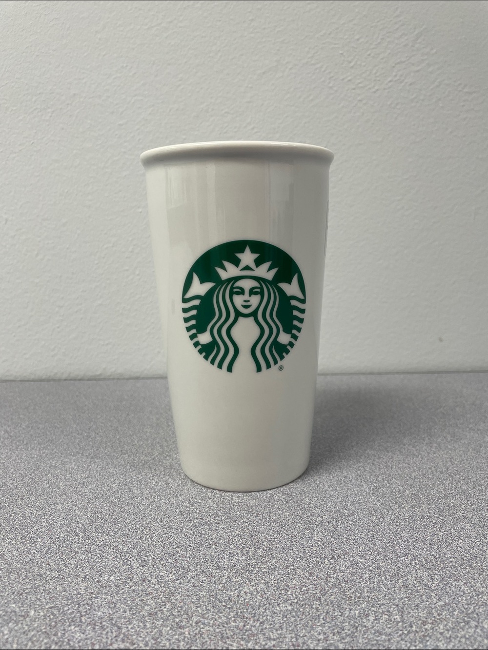 Starbucks White Tumbler with Green Siren Logo NWT